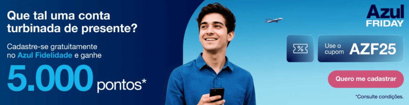 Azul distribui 5 mil pontos para novos inscritos no Azul Fidelidade; veja como garantir - Imagem do artigo original