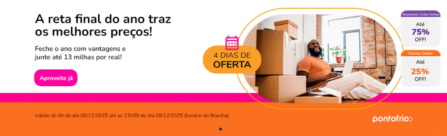 Shopping Smiles dá até 13 milhas por real em compras até terça-feira 1 Shopping Smiles dá até 13 milhas por real em compras até terça-feira - Imagem do artigo original
