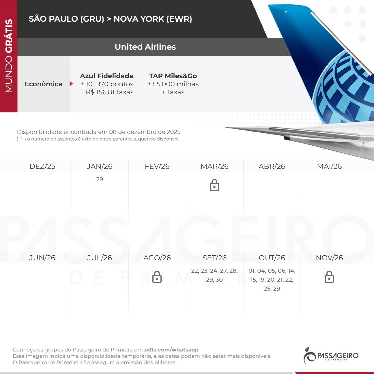Promoção: São Paulo–Nova York por 101,9 mil pontos Azul ou R$ 1,2 mil 1 Promoção: São Paulo–Nova York por 101,9 mil pontos Azul ou R$ 1,2 mil - Imagem do artigo original