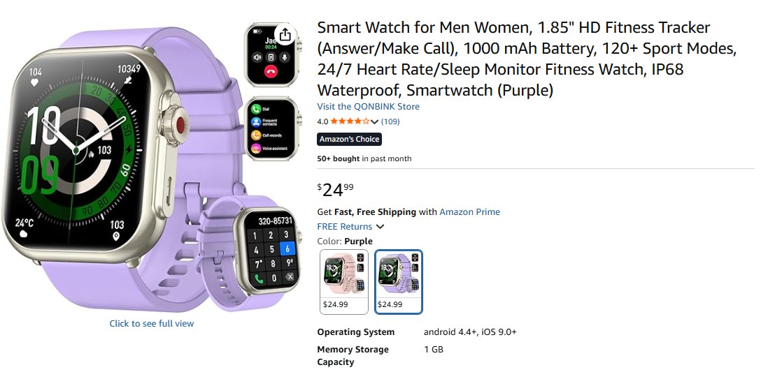 Smartwatches com até 40% off na Amazon EUA; veja modelos e aproveite - Imagem do artigo original