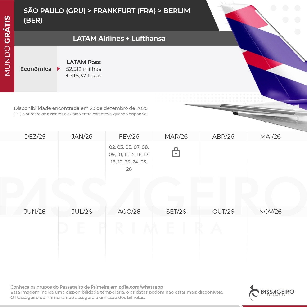 Passagens para o Carnaval em Berlim a partir de 52.312 milhas LATAM Pass por trecho - Imagem do artigo original