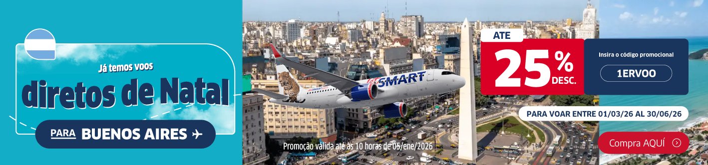 Cupom de até 25% da JetSMART reduz preço de voos entre Natal e Buenos Aires 1 Cupom de até 25% da JetSMART reduz preço de voos entre Natal e Buenos Aires - Imagem do artigo original