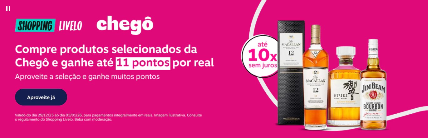 Livelo dá até 11 pontos por real em bebidas da Chegô até 5 de janeiro - Imagem do artigo original