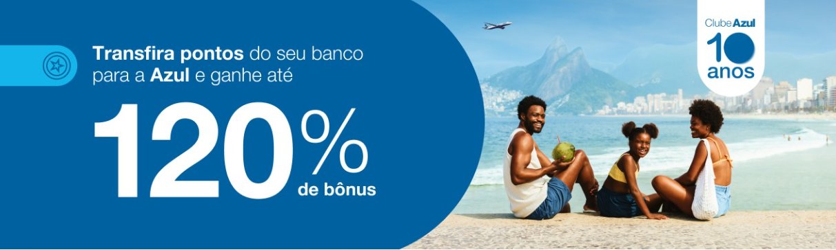 Últimas horas: Azul Fidelidade dá até 90% de bônus em pontos de cartões e extra de até 30% para membros do Clube - Imagem do artigo original