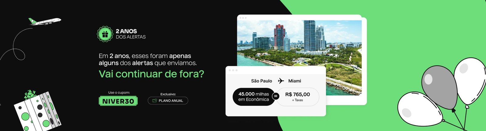 PP celebra 2 anos de Alertas de Viagem com 30% OFF e sorteios de prêmios 1 PP celebra 2 anos de Alertas de Viagem com 30% OFF e sorteios de prêmios - Imagem do artigo original