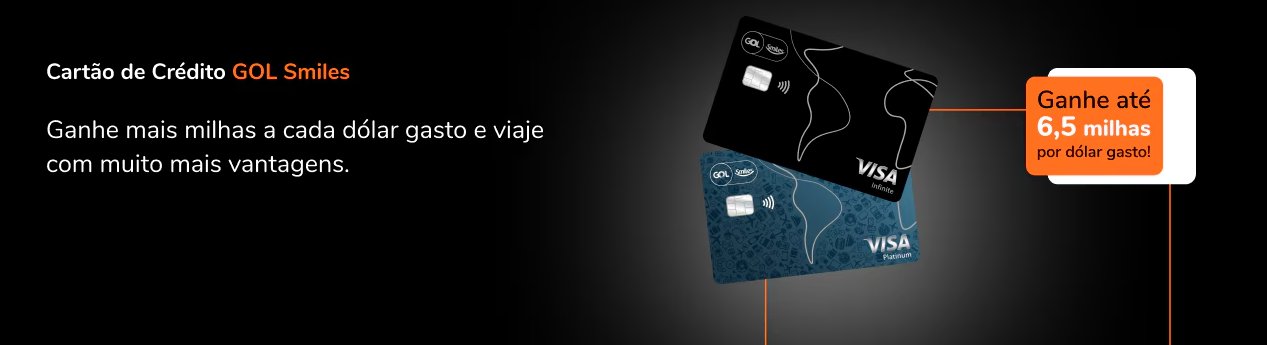 Cartão GOL Smiles Visa dá até 20 mil milhas bônus e 6,5 milhas por dólar até 28 de fevereiro - Imagem do artigo original