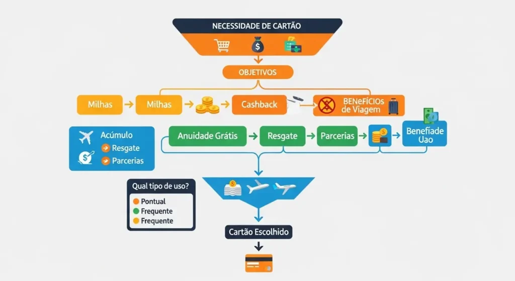 Como Escolher o Melhor Cartão de Crédito para o Seu Perfil Financeiro 2 Como Escolher o Melhor Cartão de Crédito: Funil escolha cartão