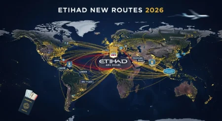 Mapa novas rotas Etihad 2026