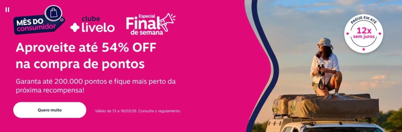 Livelo dá até 54% de desconto para quem comprar pontos até 16 de março - Imagem do artigo original