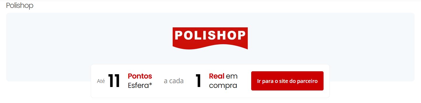 Esfera turbina acúmulo de pontos: até 11 por real gasto em lojas parceiras - Imagem do artigo original