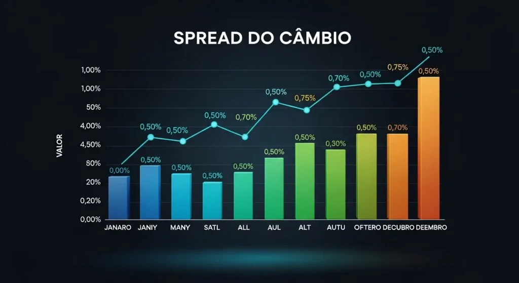 Entenda de Vez o Spread do Dólar: no Cartão e Como Economizar 1 Entenda de Vez o Spread do Dólar: gráfico spread cambio
