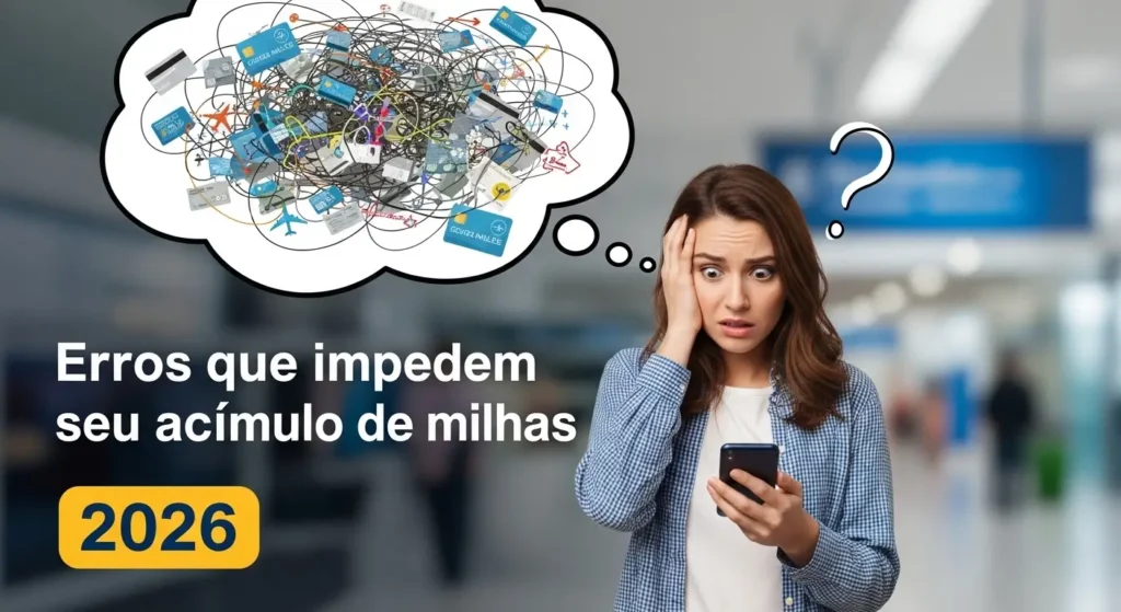 7 erros que travam seu acúmulo de milhas em 2026:
