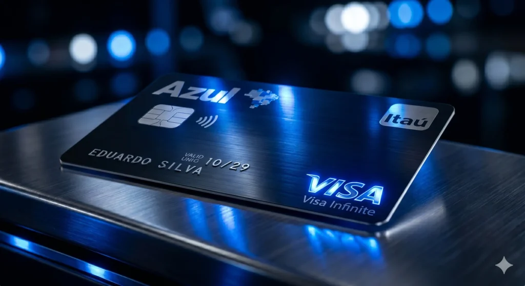 Azul Itaú Visa Infinite: Guia Completo e Benefícios 2026 3 Design e tecnologia do cartão Azul Itaú Visa Infinite em 2026.