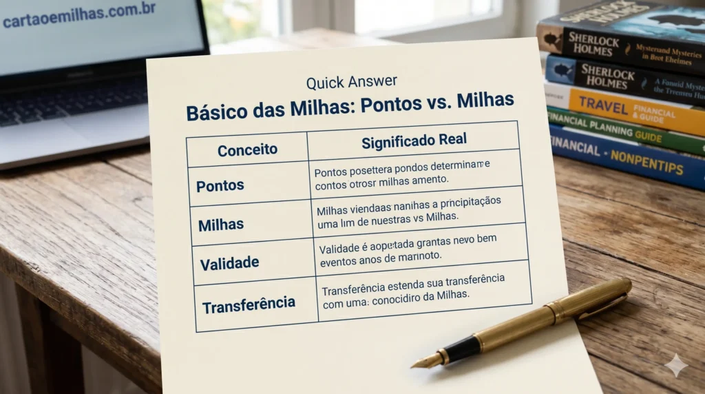 O Segredo das Viagens Grátis Milhas aéreas como funcionam na prática 1 Tabela de Resposta Rápida sobre o básico de milhas, colocada logo no começo de um artigo do guia milhas aéreas como funcionam. (2)