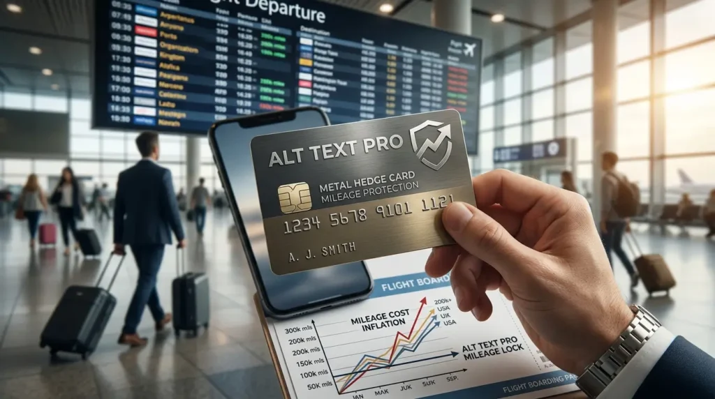 A Regra Oculta: Como a Inflação de milhas Está Fazendo Seus Pontos Valerem Pó 3 Cartão de crédito premium de metal usado como hedge financeiro contra a inflação de milhas.