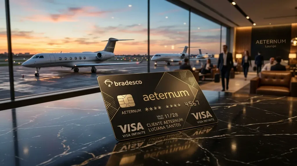 Bradesco Aeternum Visa Infinite: Guia de Aprovação 2026 2 Cartão Bradesco Aeternum Visa Infinite com benefícios premium para viagens