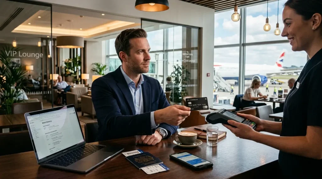 C6 Carbon Mastercard Black: Vale a Pena? Benefícios, Sala VIP e Como Conseguir 1 Programa Átomos do C6 Carbon Mastercard Black acumulando pontos para viagens