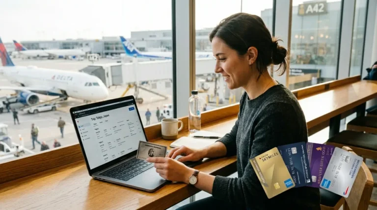 Milhas ainda valem a pena em 2026? Guia completo Pessoa utilizando cartão de crédito e programas de fidelidade para acumular milhas e economizar em viagens em 2026.