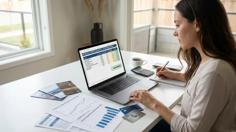 Pessoa calculando quanto valem suas milhas em 2026 utilizando programas de fidelidade e cartão de crédito