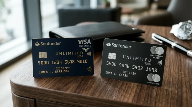 Cartão Santander Unlimited 2026 Visa Infinite e Mastercard Black com benefícios premium