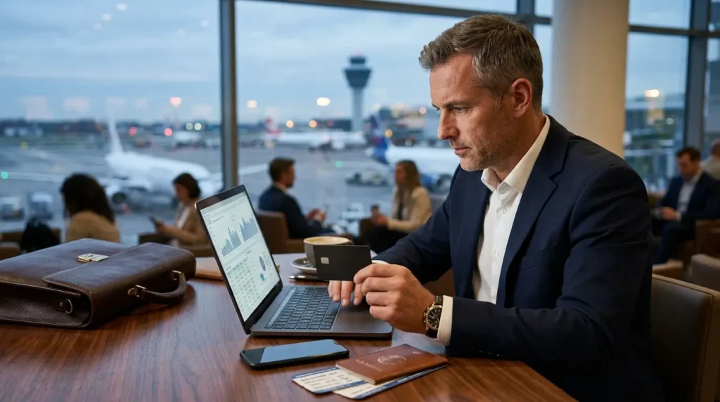 Cliente avaliando os benefícios do Sicredi Visa Infinite antes da contratação.