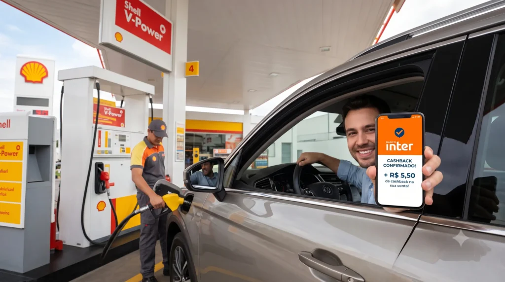 Banco Inter Cashback Shell Box: Como Economizar ao Abastecer em 2026 4 Banco Inter Cashback Shell Box gerando economia no abastecimento.