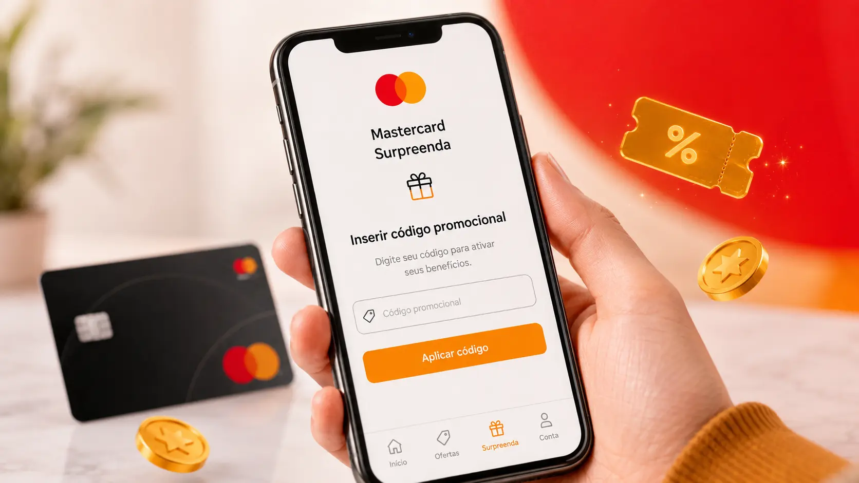 Como inserir codigo promocional no Mastercard Surpreenda