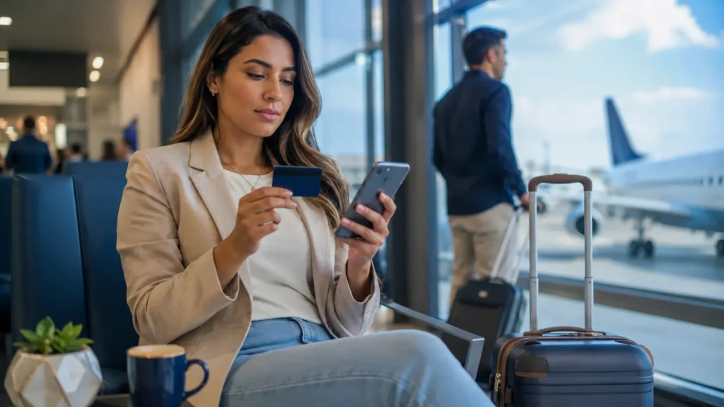 Azul Visa Infinite Aprovação: requisitos, análise e como solicitar 2 Viajante avaliando benefícios do cartão Azul Itaú Infinite