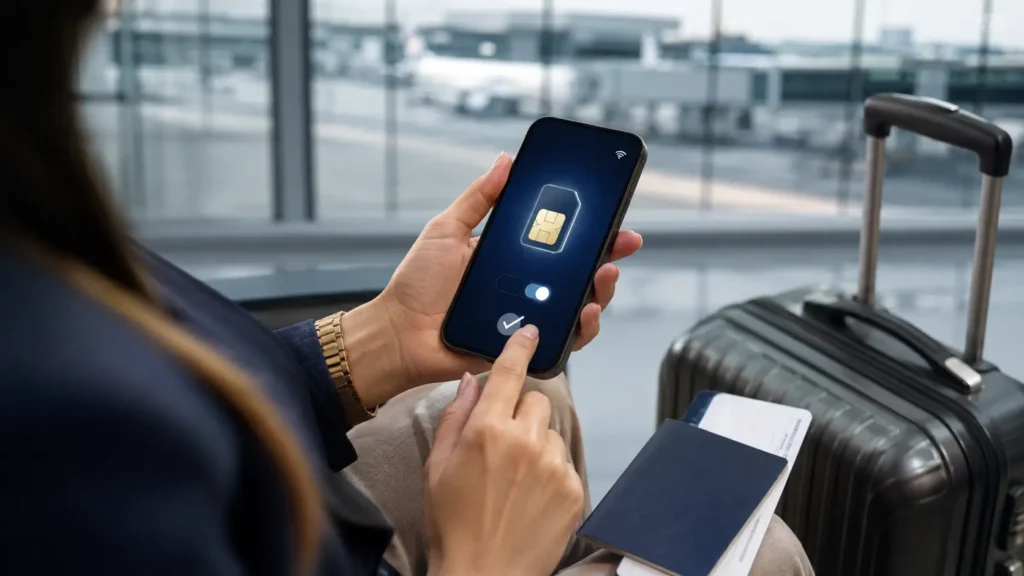 Como funciona um eSIM para usar internet durante viagens internacionais