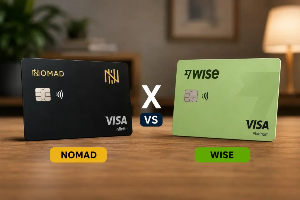 Comparação entre Nomad e Wise para pagamentos em euro e viagens pela Europa